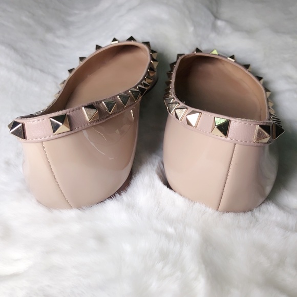 ❤️SOLD❤️Valentino rockstud balle flats nude 37.5 - Picture 4 of 9